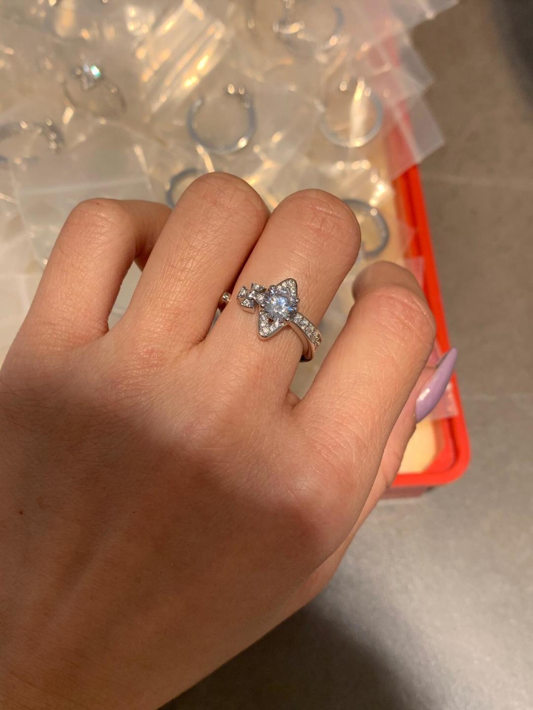 crystal crystal inlaid Ring for women - alternate angle view 7