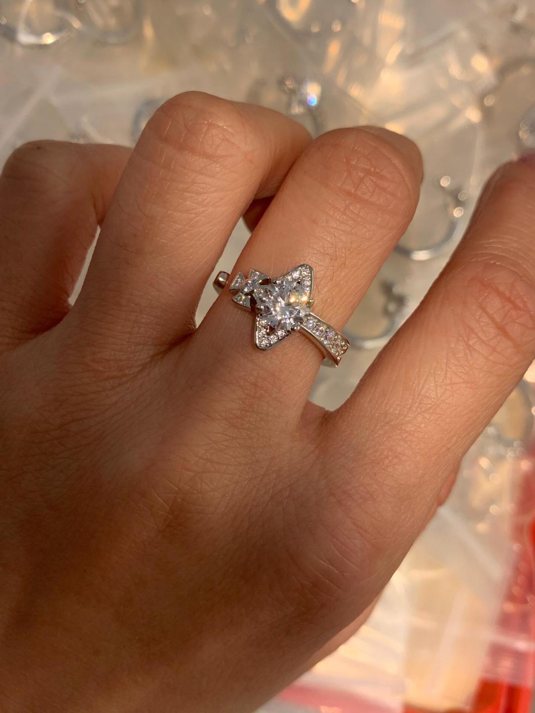 crystal crystal inlaid Ring for women - alternate angle view 8