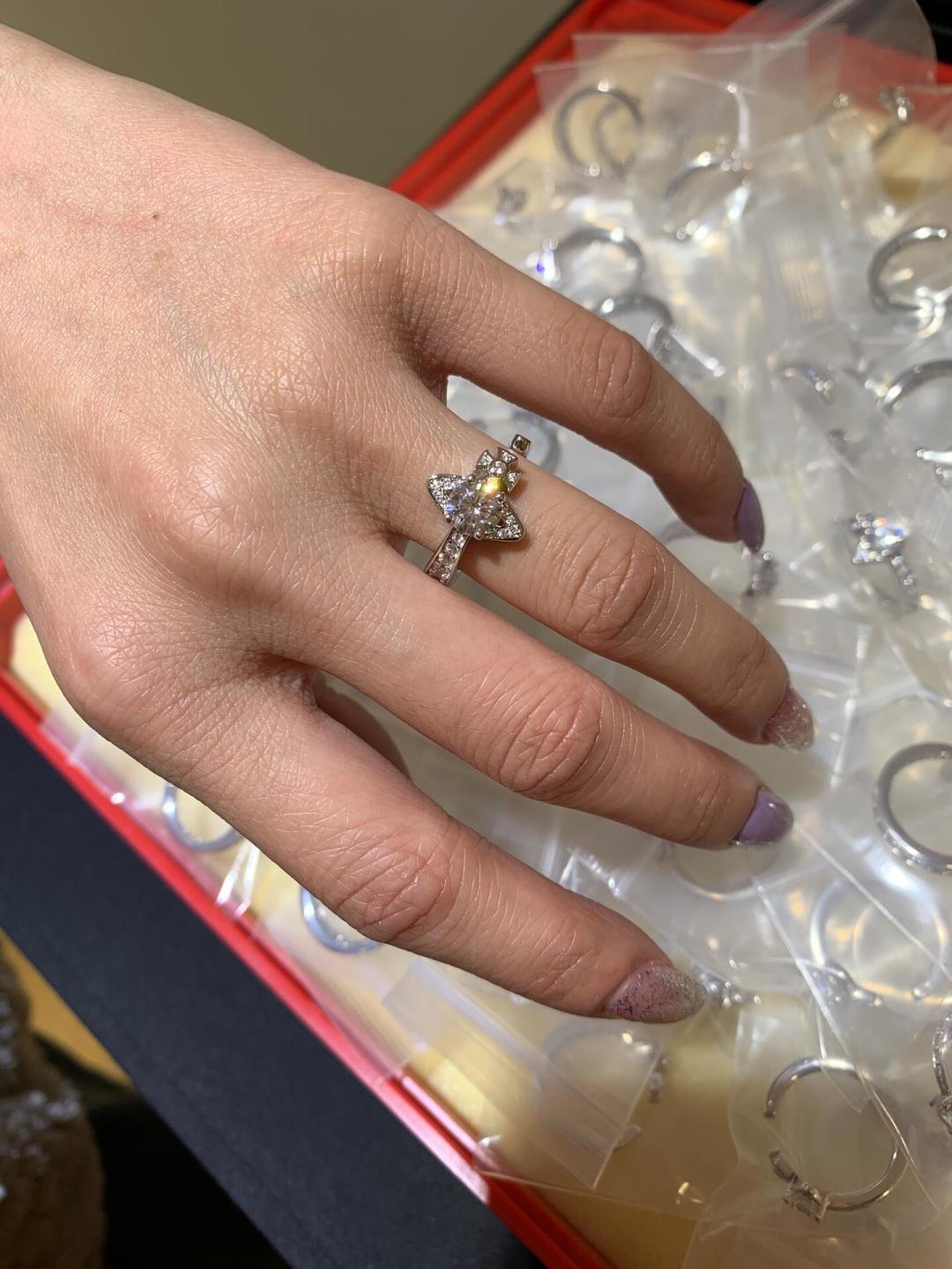 crystal crystal inlaid Ring for women - alternate angle view 5