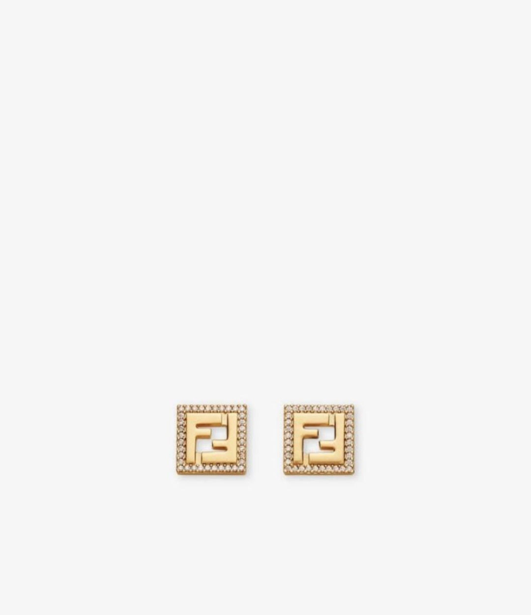 yellow brass delicate Stud Earrings for kids - product detail view