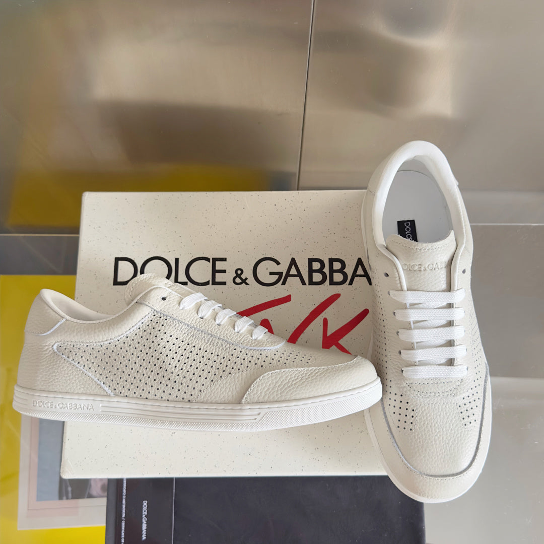 Dolce & Gabbana DG Silk Calfskin & Nubuck Casual Sneakers