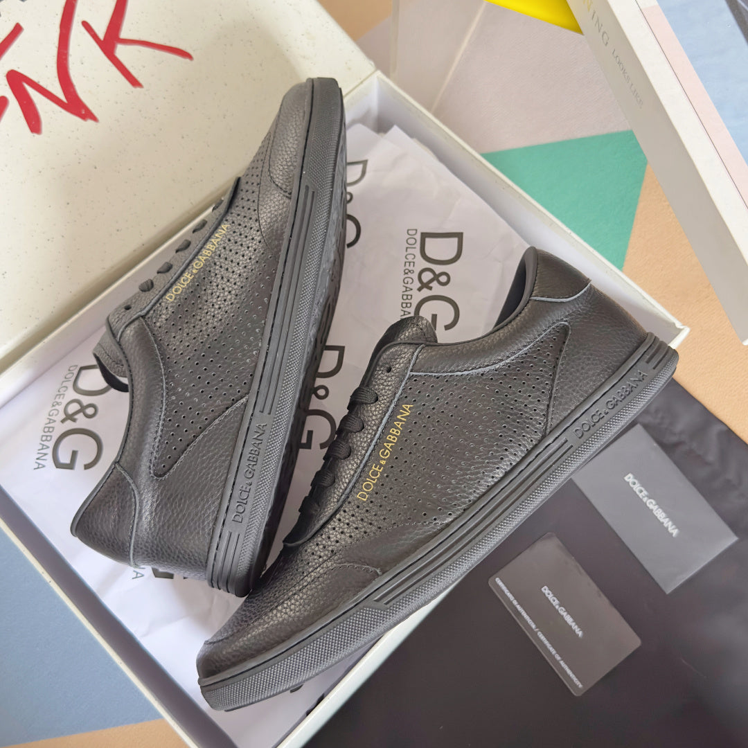 Dolce & Gabbana DG Silk Calfskin & Nubuck Casual Sneakers