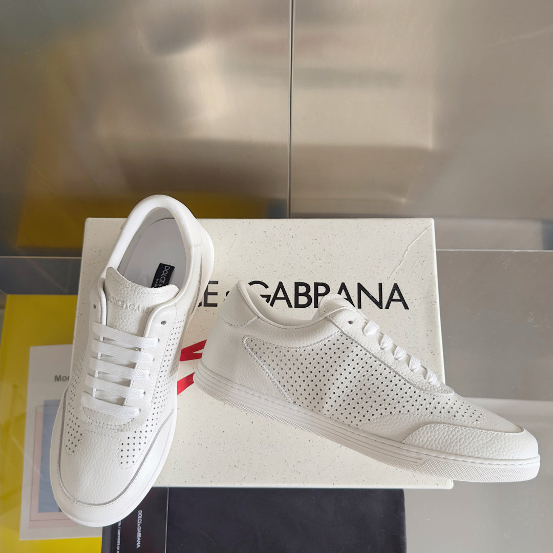 Dolce & Gabbana DG Silk Calfskin & Nubuck Casual Sneakers