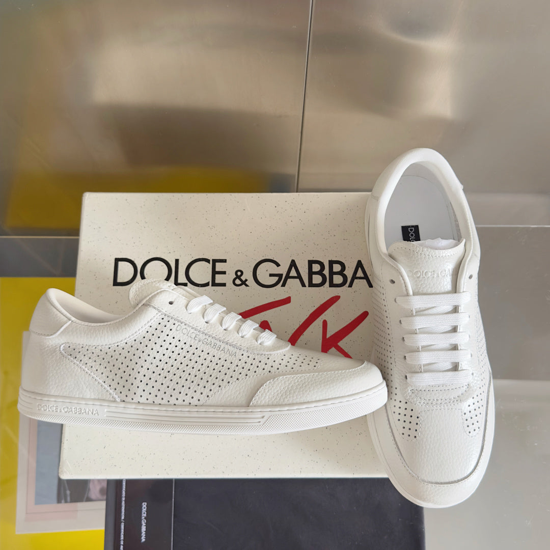 Dolce & Gabbana DG Silk Calfskin & Nubuck Casual Sneakers