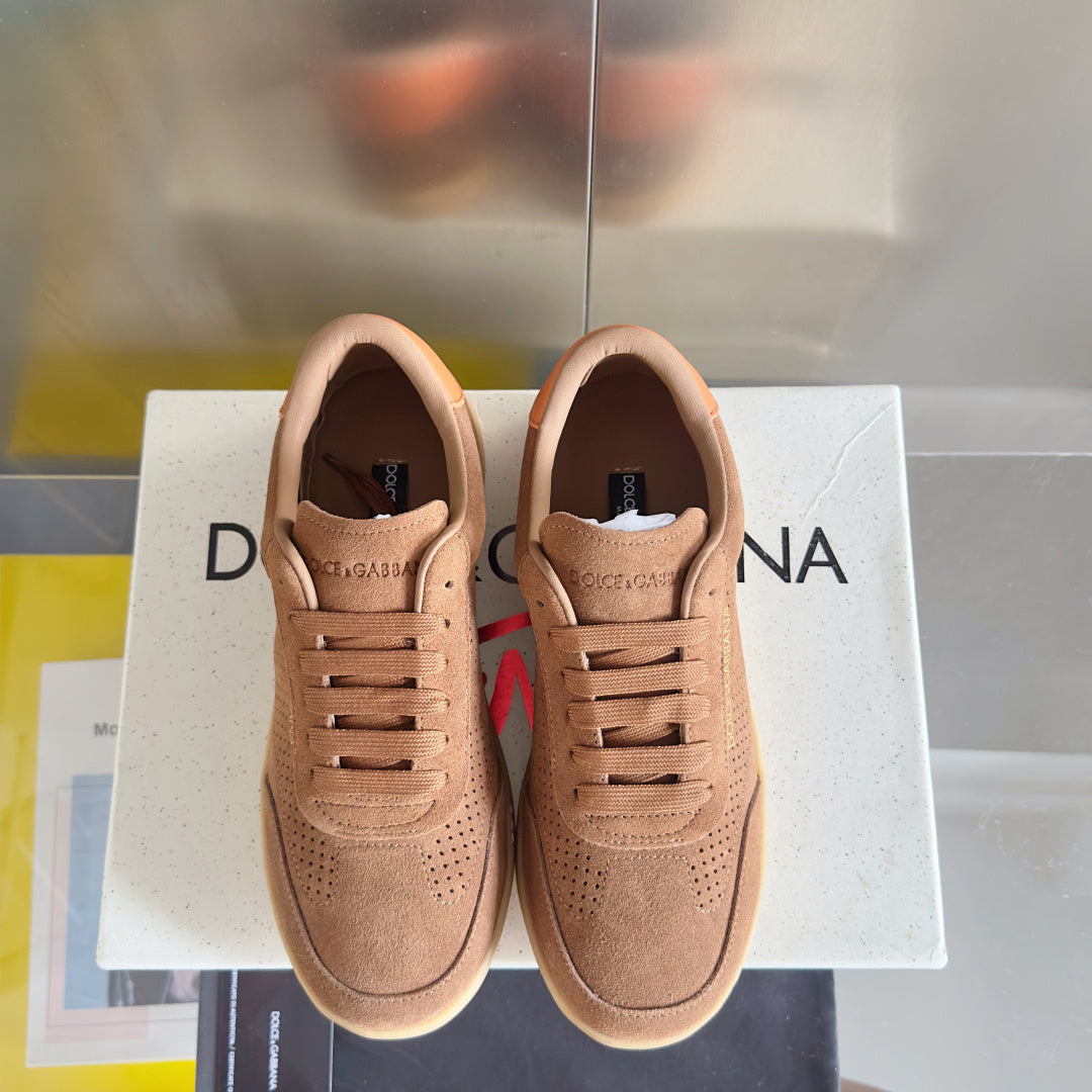 Dolce & Gabbana DG Silk Calfskin & Nubuck Casual Sneakers