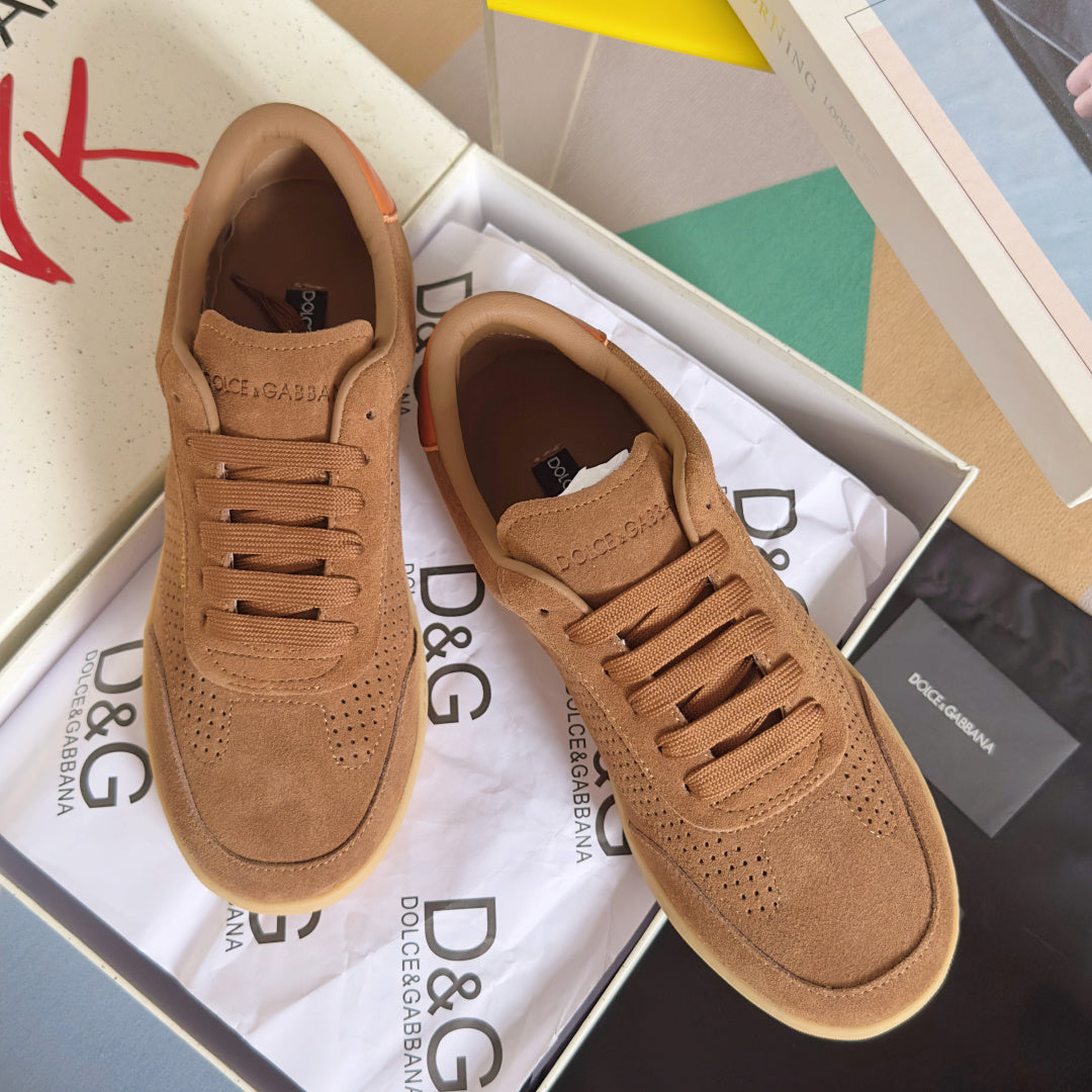 Dolce & Gabbana DG Silk Calfskin & Nubuck Casual Sneakers