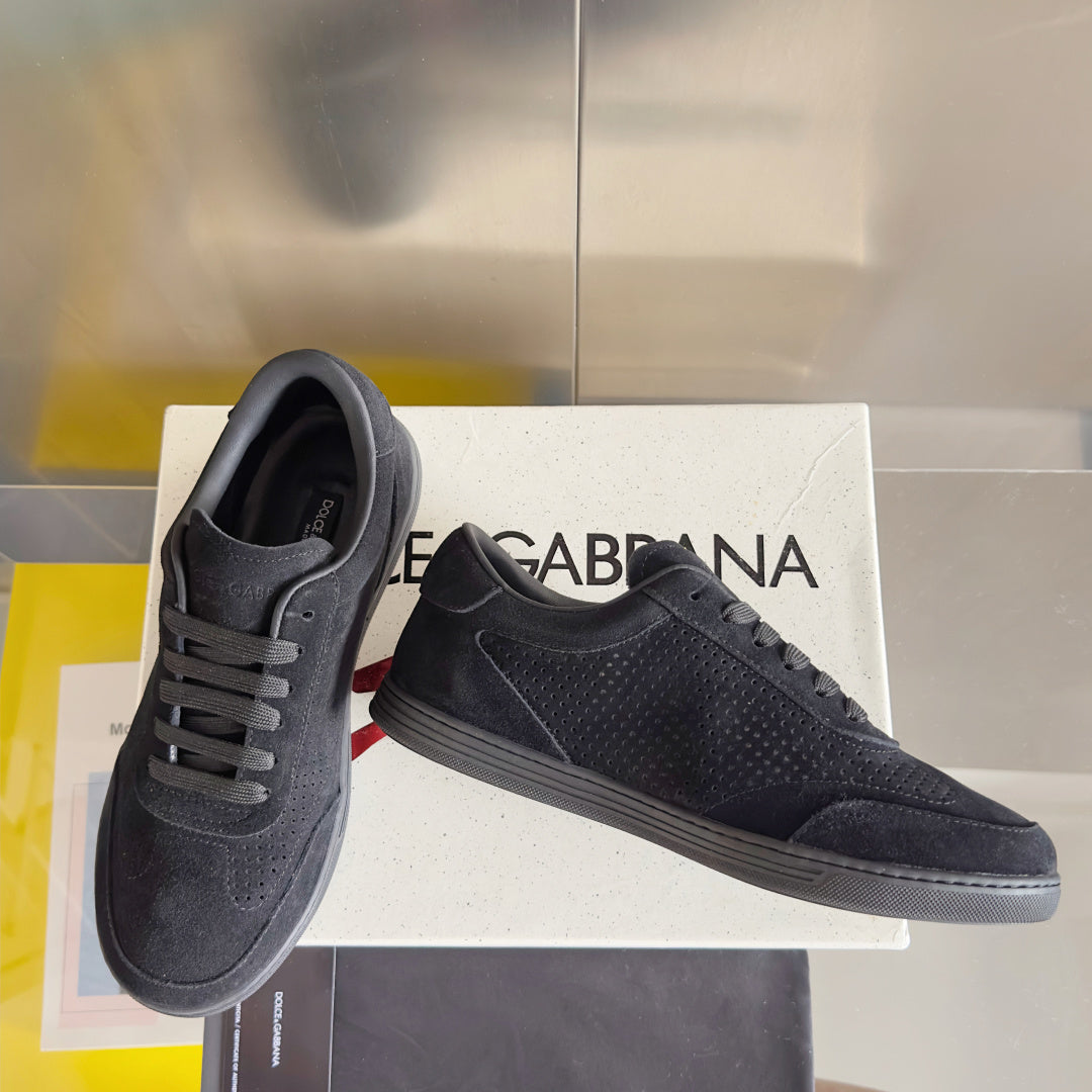 Dolce & Gabbana DG Silk Calfskin & Nubuck Casual Sneakers