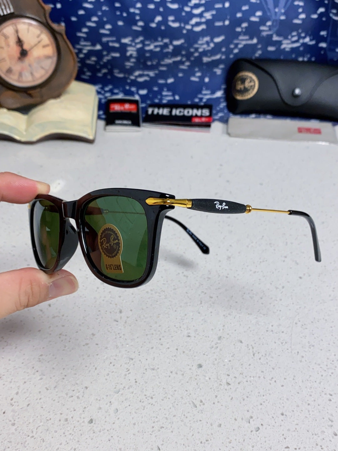 purple glass sun Glasses Frame for men - alternate angle view 6