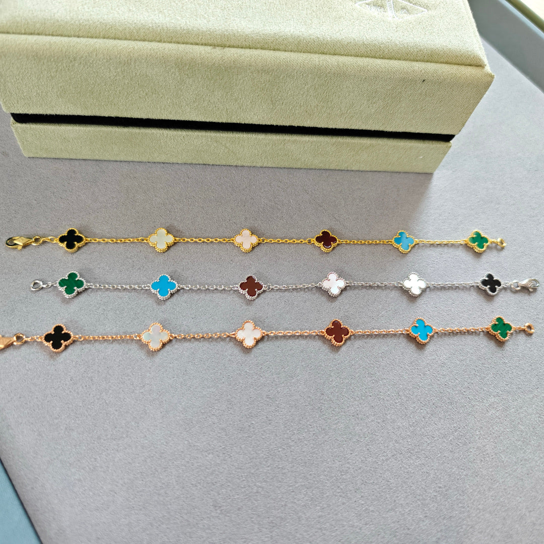 multicolor clover Bracelet for women - alternate angle view 2