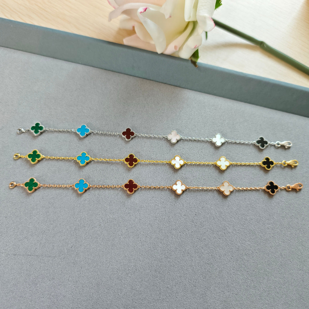 multicolor clover Bracelet for women - alternate angle view 3