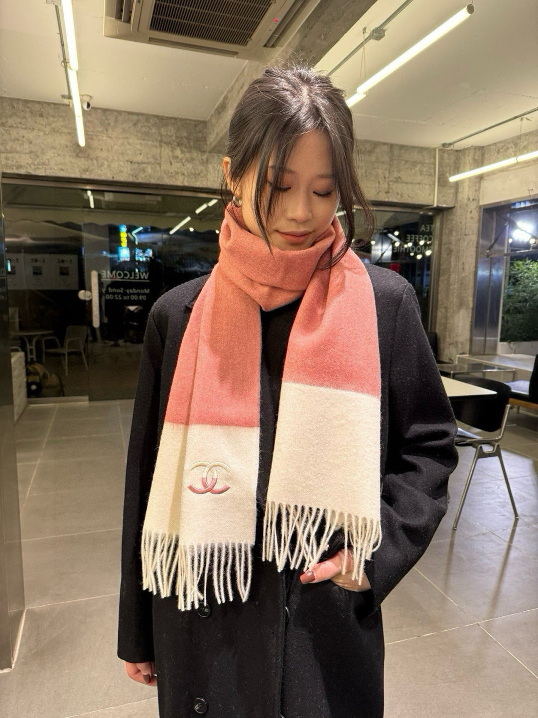 velvet elegant Scarf for women - product detail view