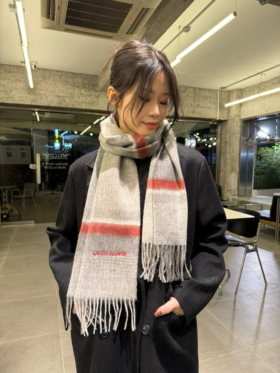 velvet Scarf for men - product detail view