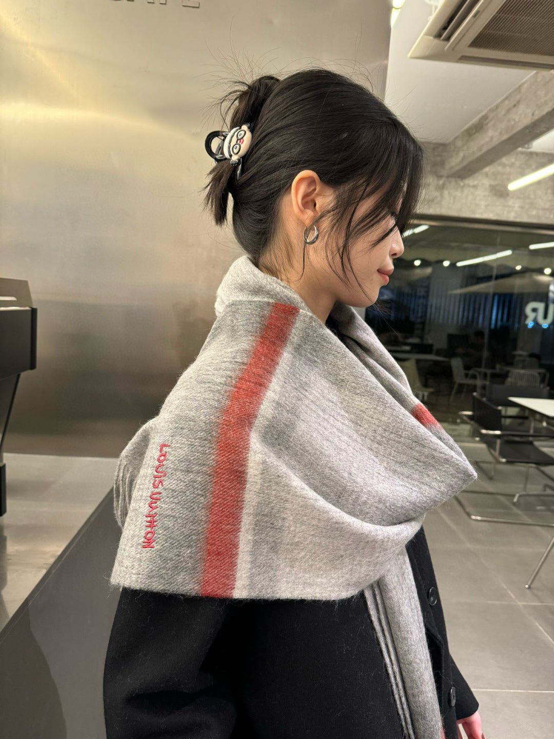 velvet Scarf for men - alternate angle view 2