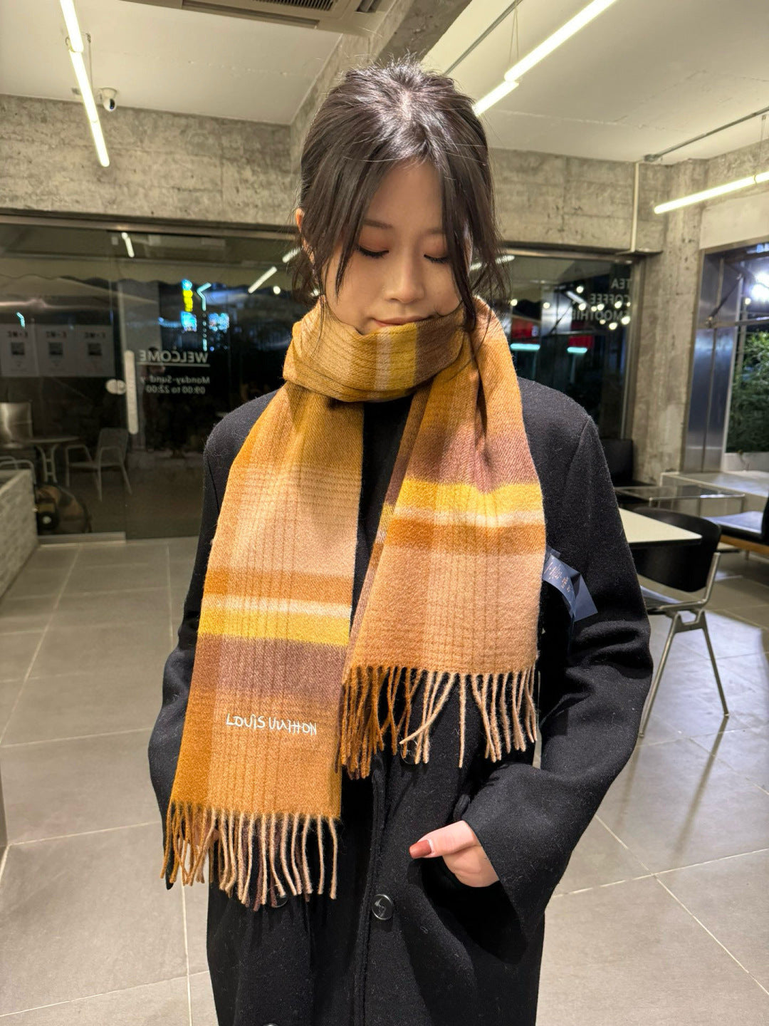 velvet Scarf for men - product detail view