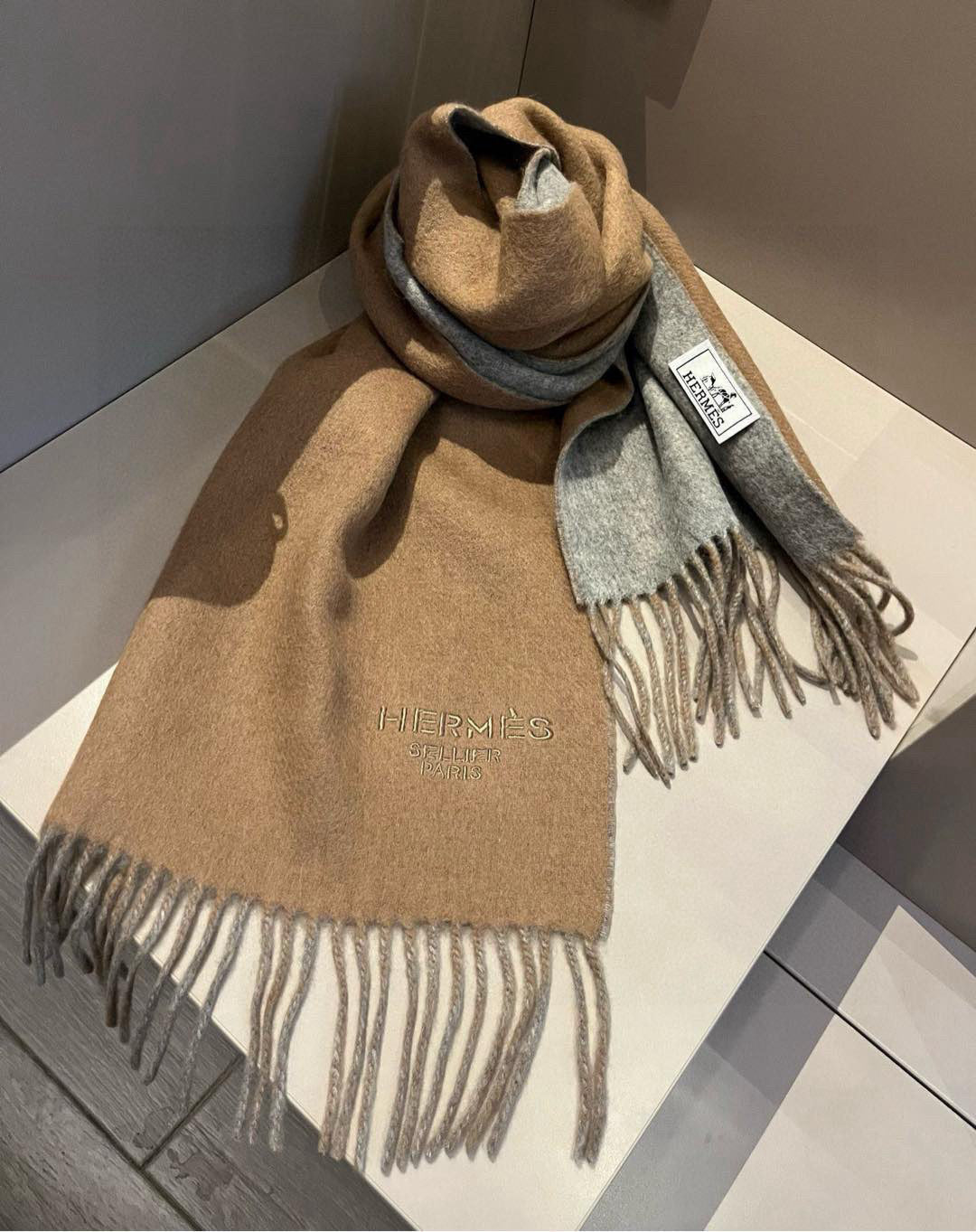 multicolor velvet Scarf for men - alternate angle view 4