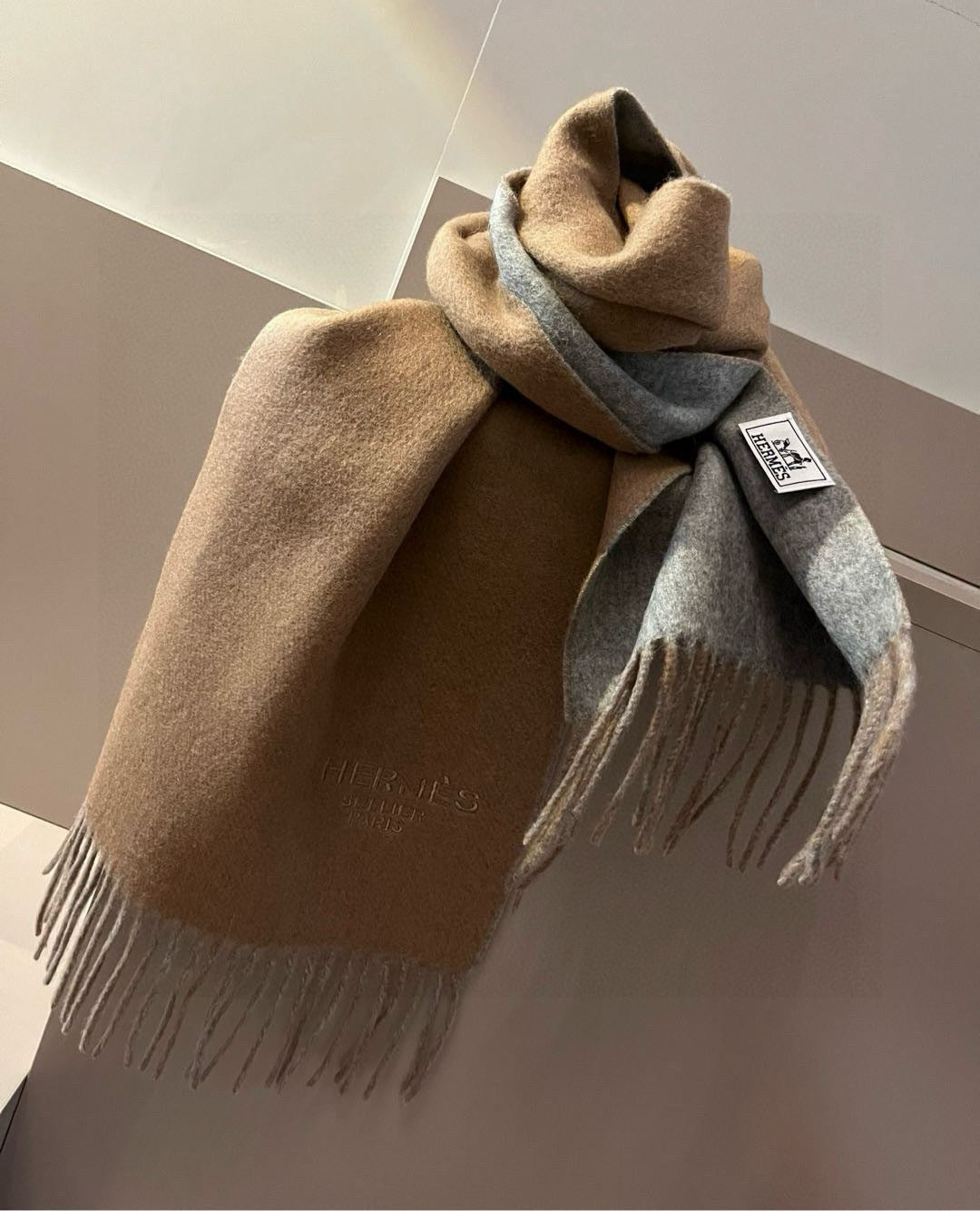 multicolor velvet Scarf for men - alternate angle view 3