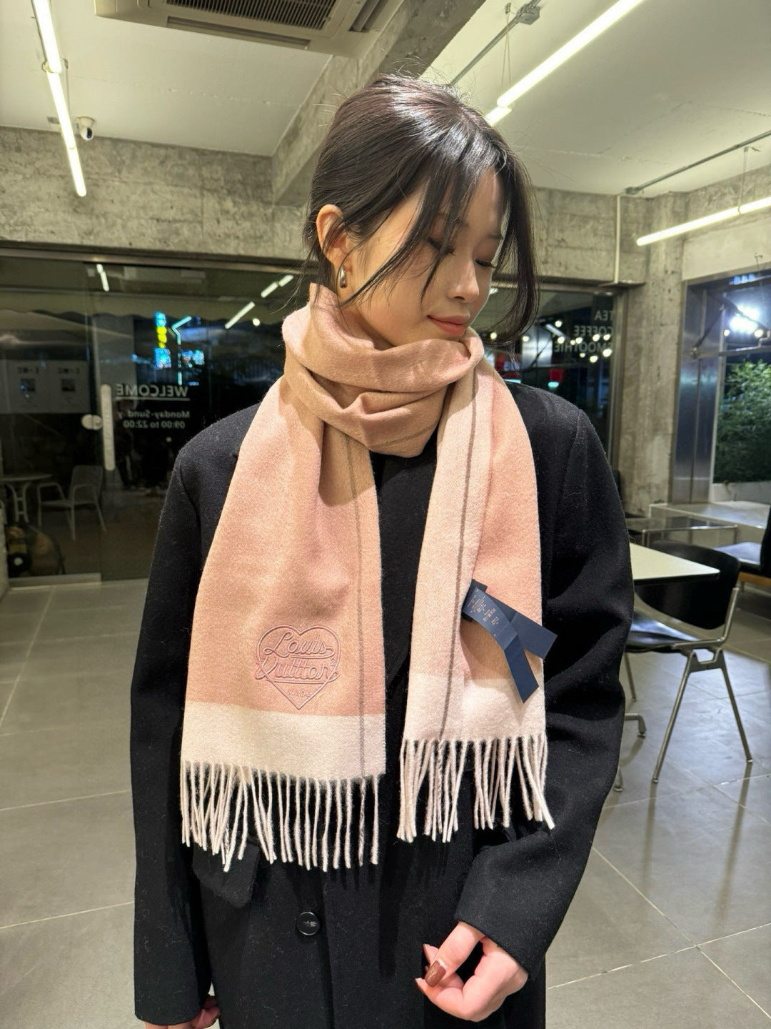 velvet elegant Scarf for women - product detail view
