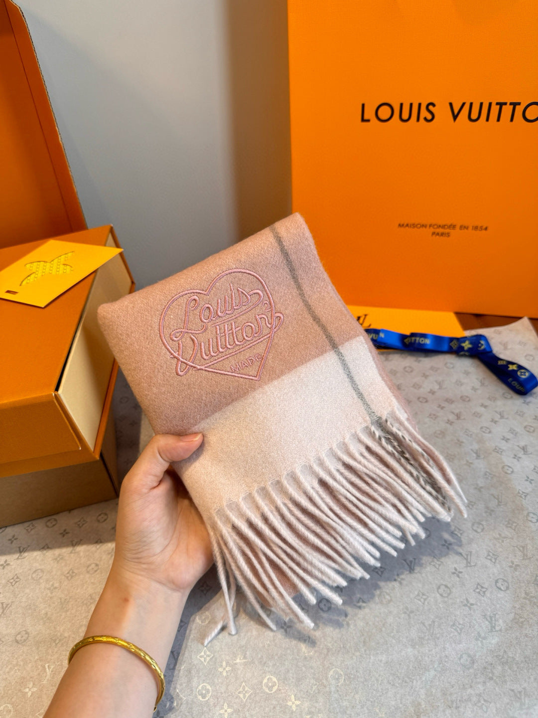 velvet elegant Scarf for women - alternate angle view 5