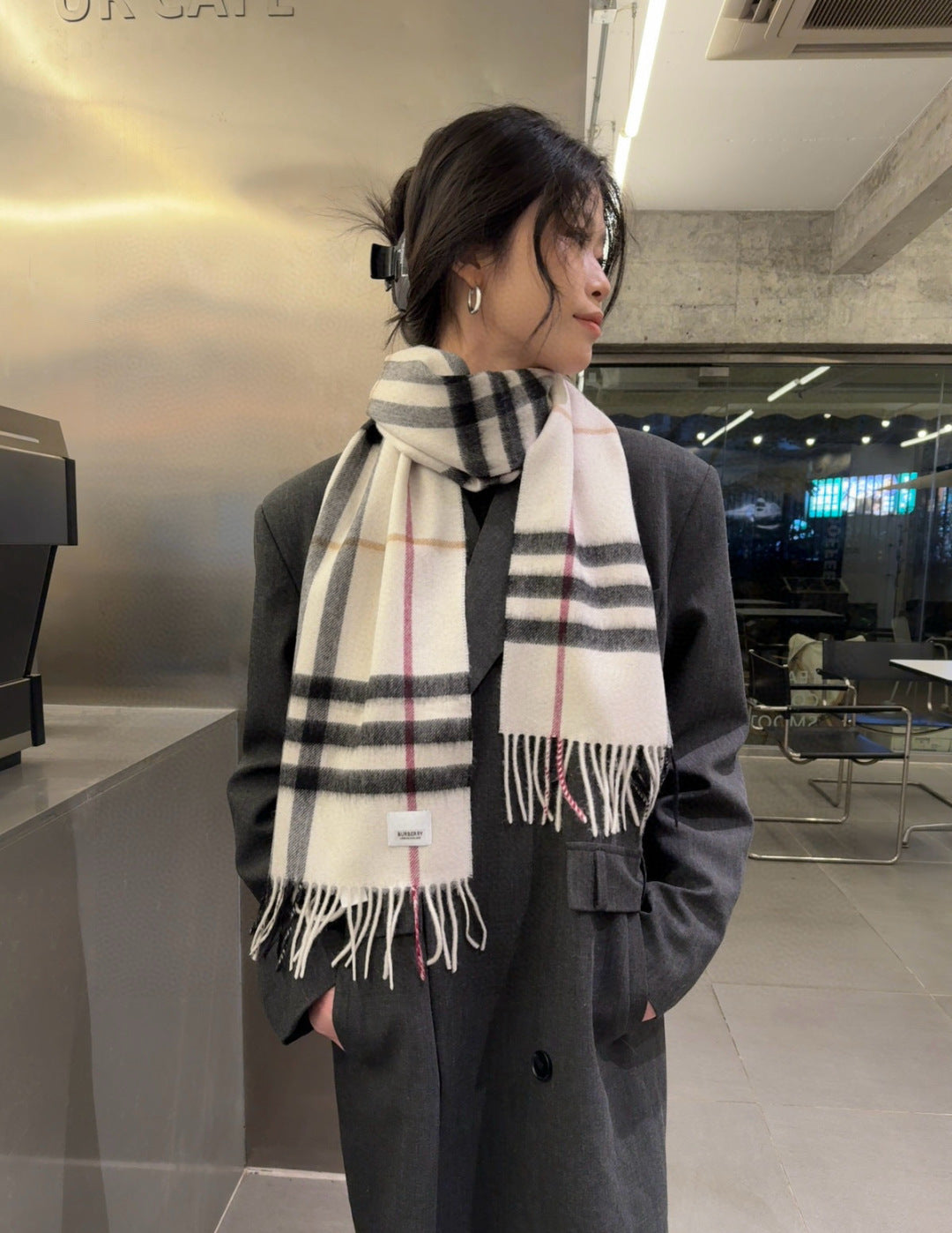 multicolor velvet luxury Scarf for women - product detail view