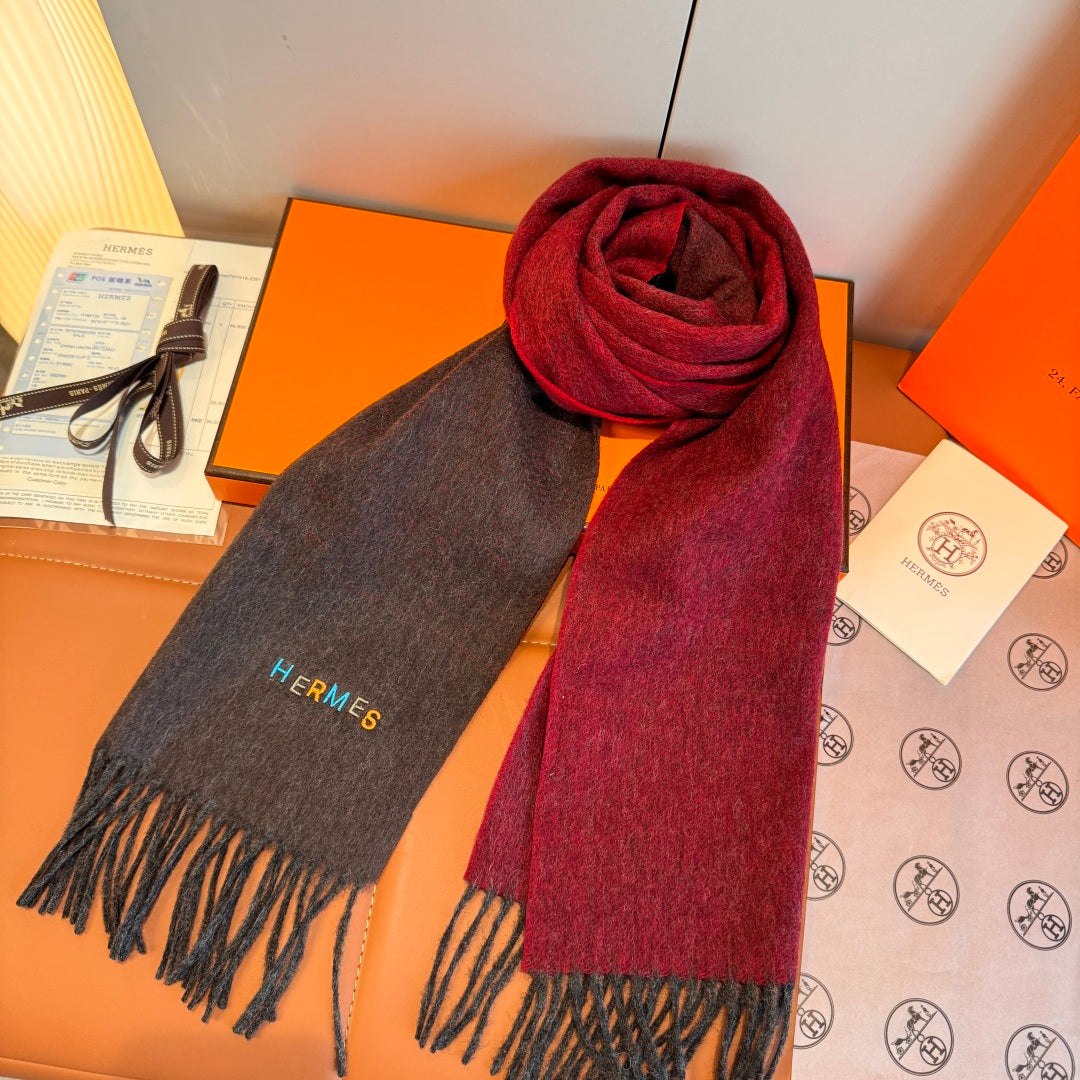 multicolor minimalist Scarf for unisex couple - alternate angle view 5