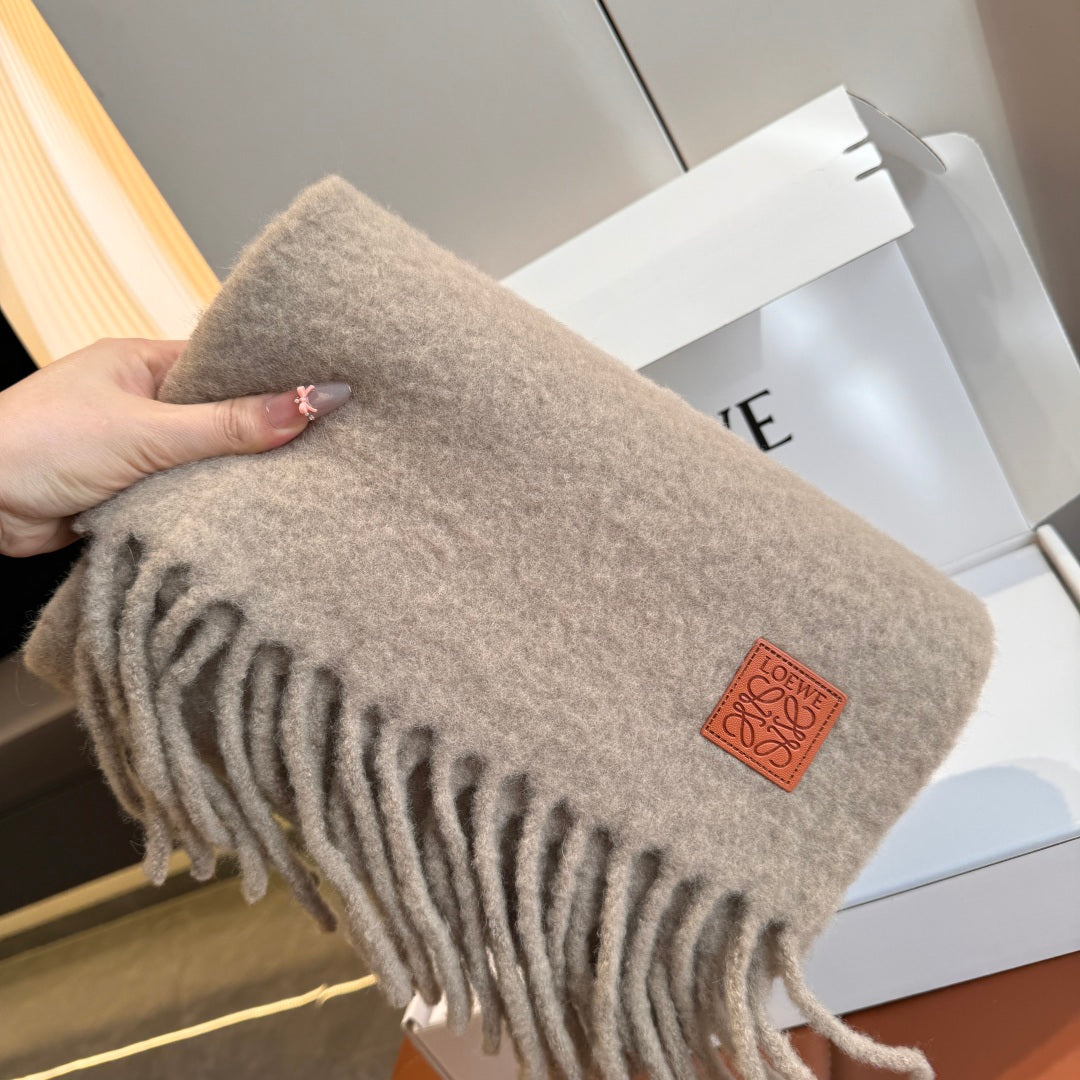 wool elegant Scarf for women - alternate angle view 2