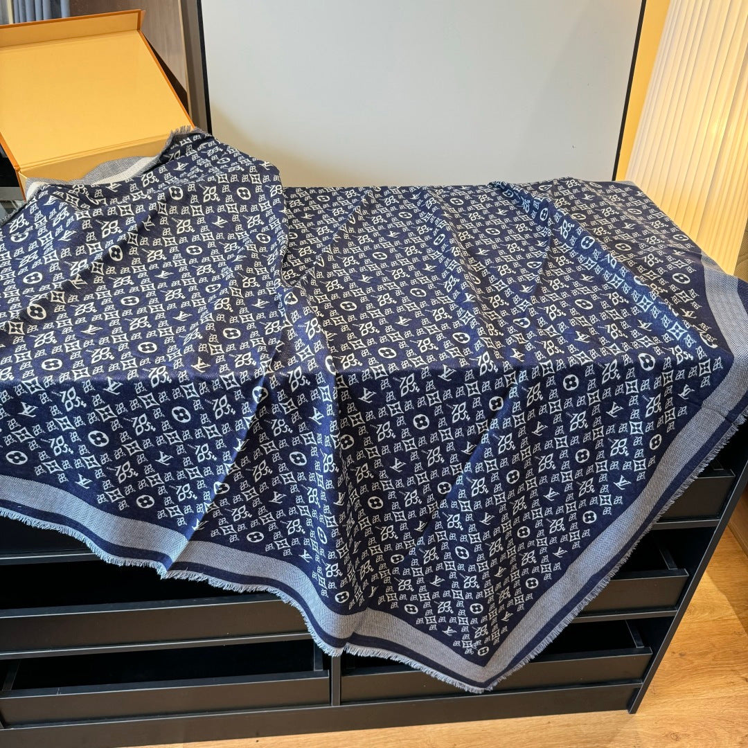 teal velvet luxury Scarf for unisex couple - alternate angle view 12