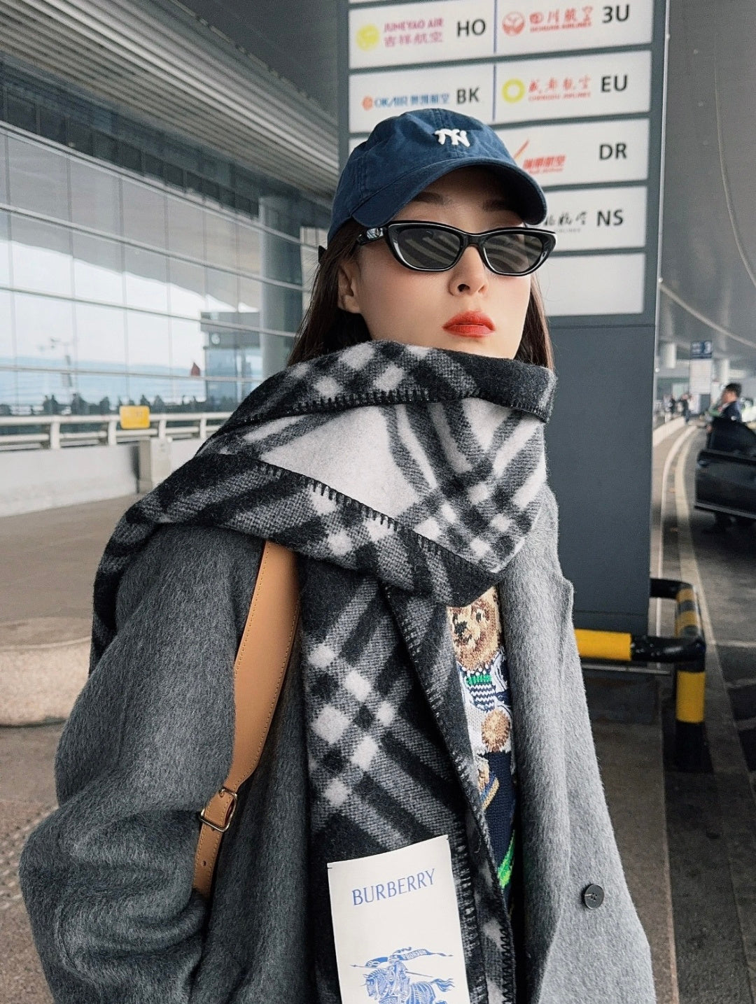velvet inlaid Scarf for women - alternate angle view 2