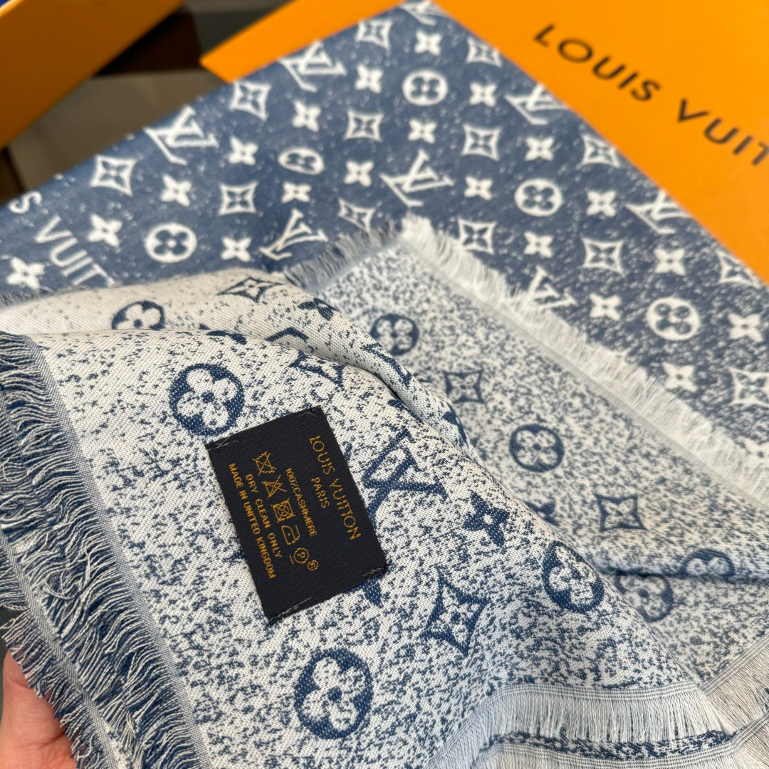 beige wool floral Shawl for women - alternate angle view 5