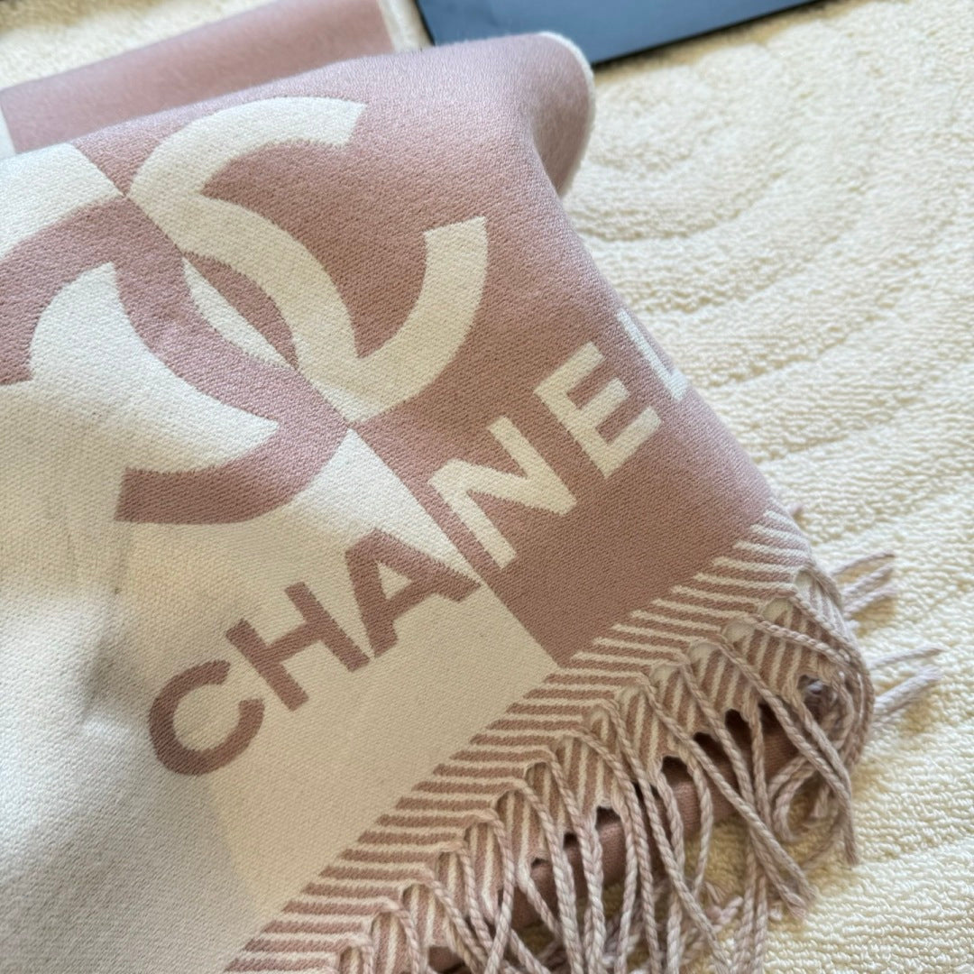 pink wool floral Scarf for men - alternate angle view 4