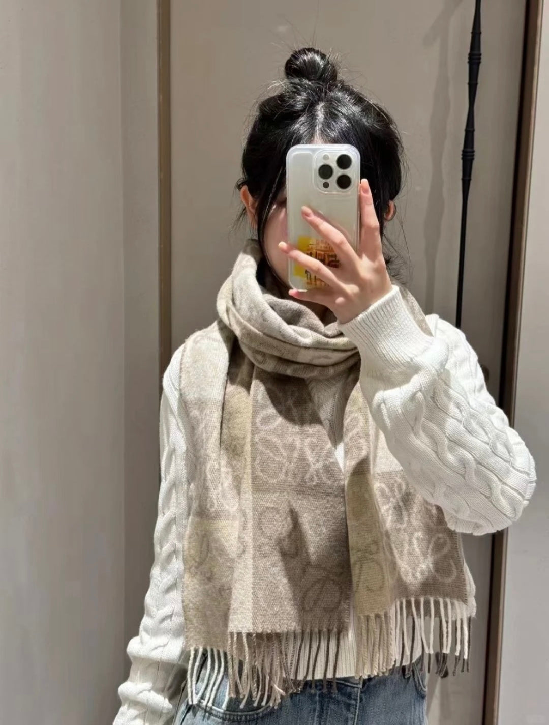 velvet luxury Scarf for women - product detail view