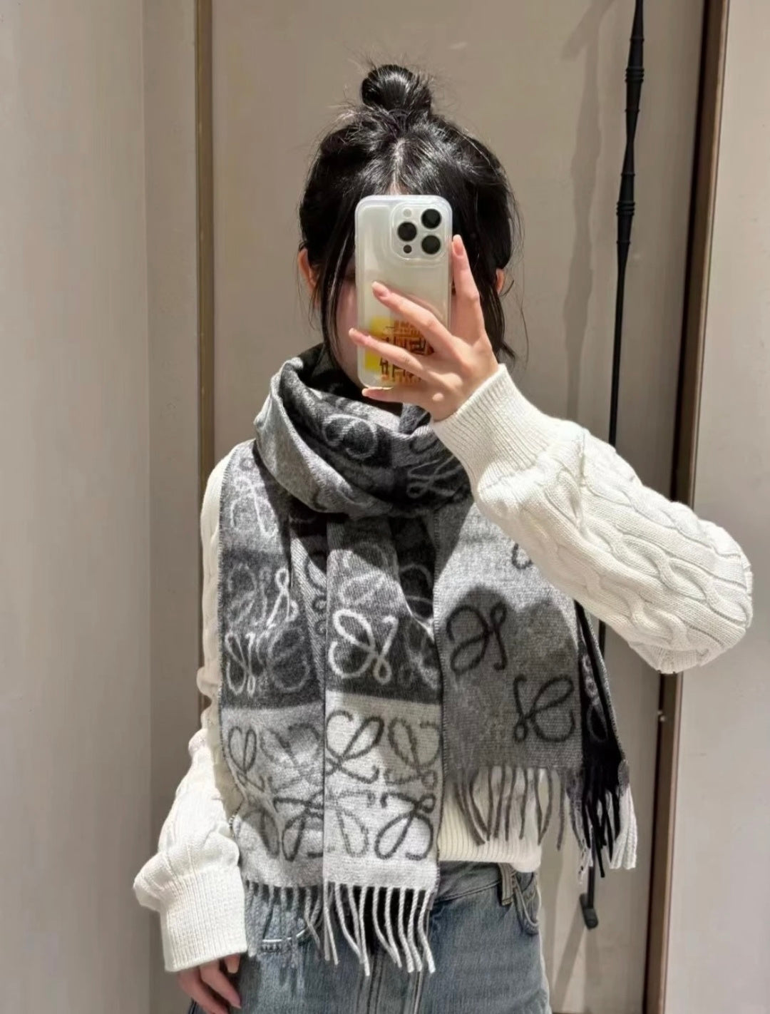 velvet luxury Scarf for women - product detail view