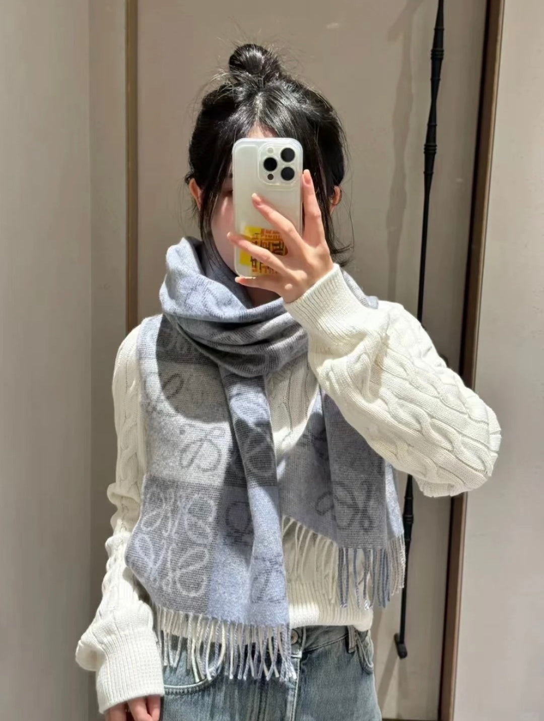 velvet luxury Scarf for women - product detail view