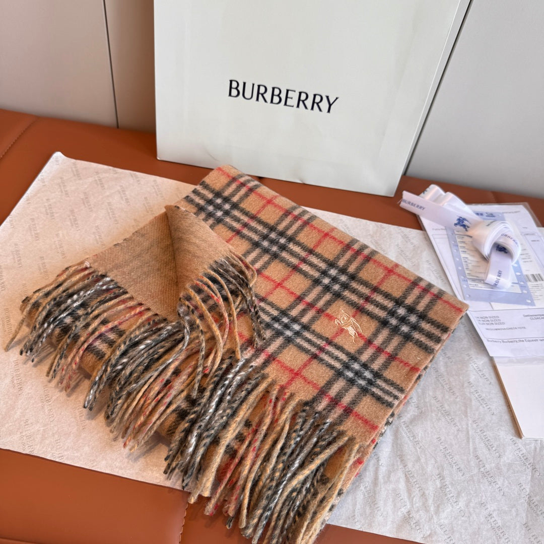 beige velvet delicate Scarf for kids - alternate angle view 2
