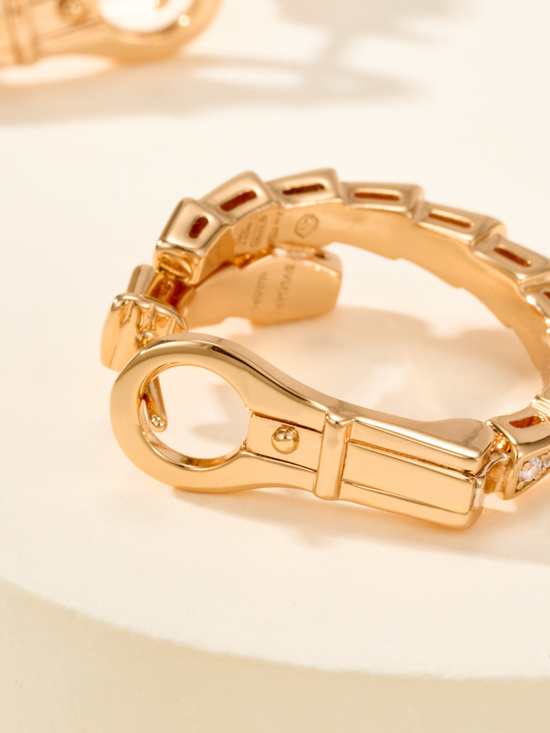 gold crystal inlaid fashion accessory for women - alternate angle view 9
