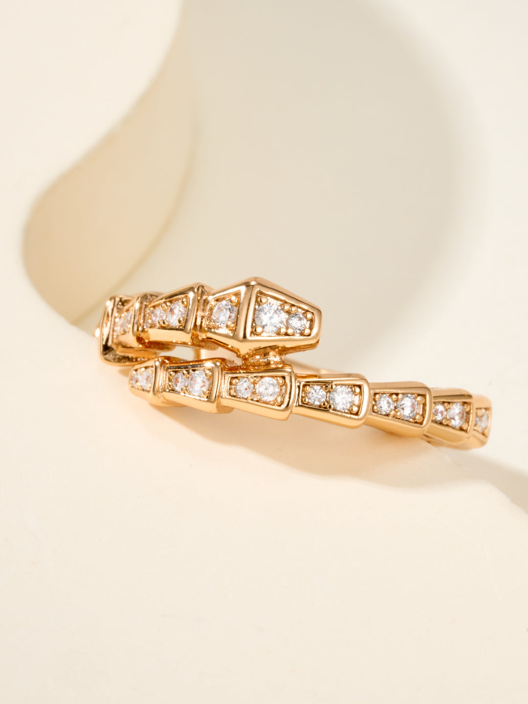 gold crystal inlaid fashion accessory for women - alternate angle view 8