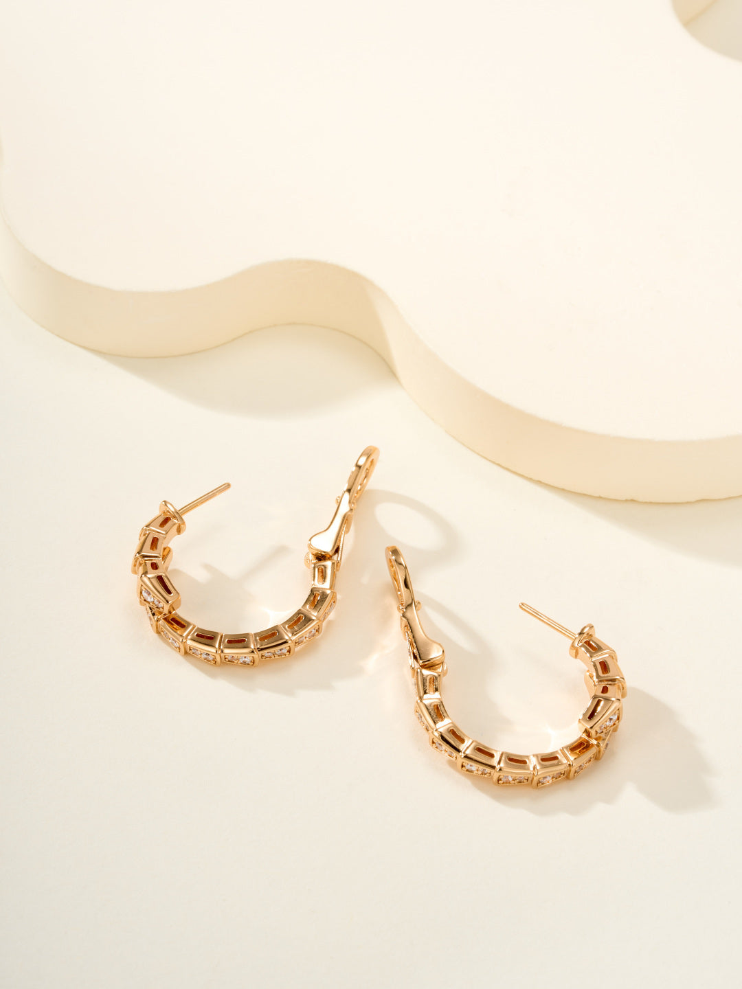 gold crystal inlaid fashion accessory for women - alternate angle view 10
