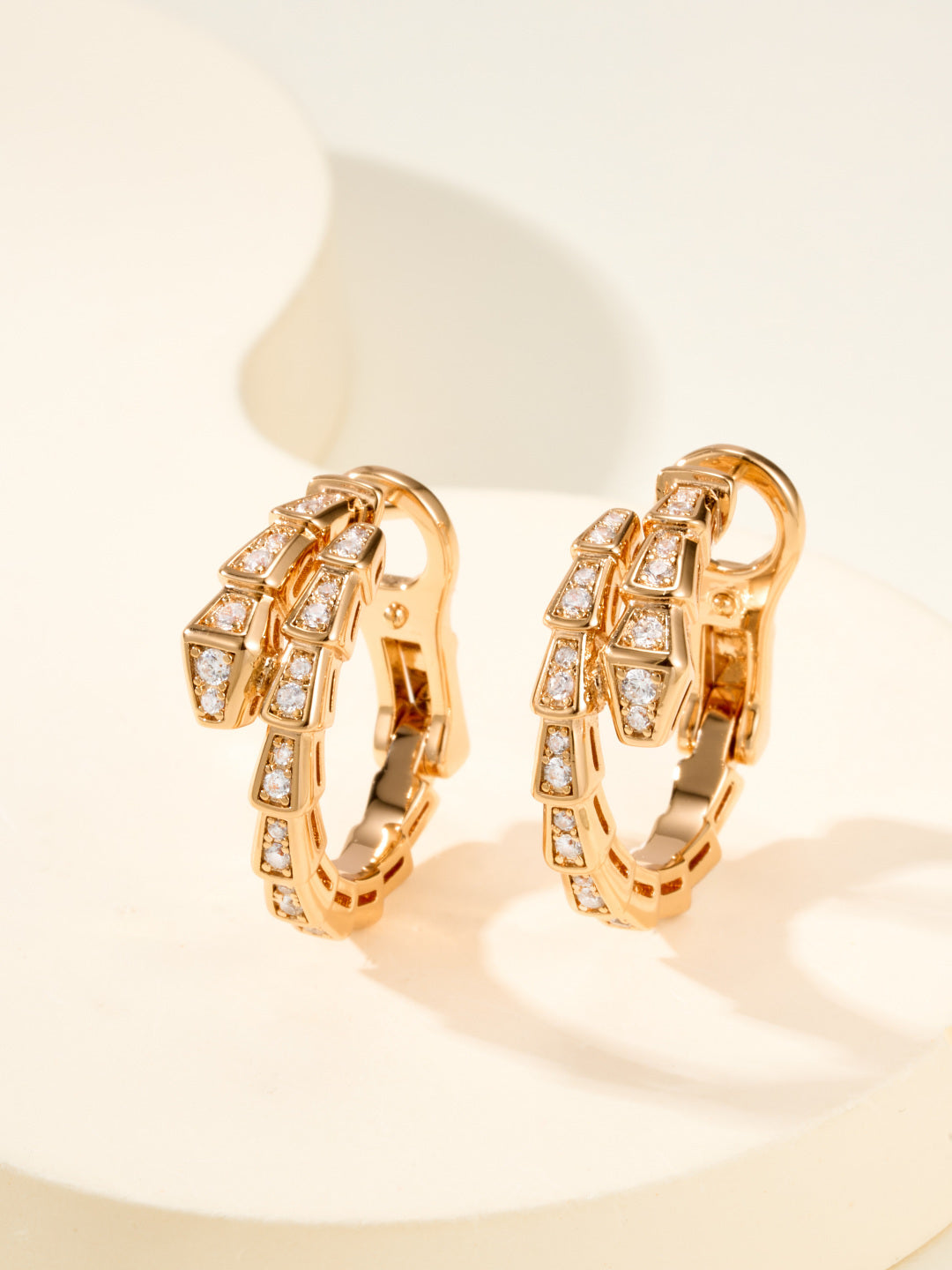 gold crystal inlaid fashion accessory for women - alternate angle view 3