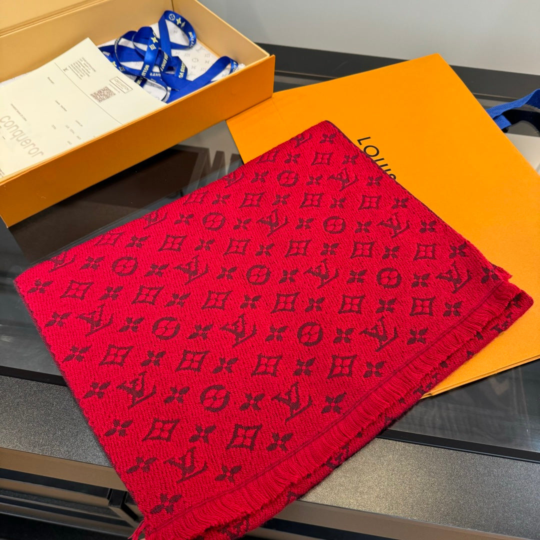 wool floral Scarf for men - alternate angle view 6