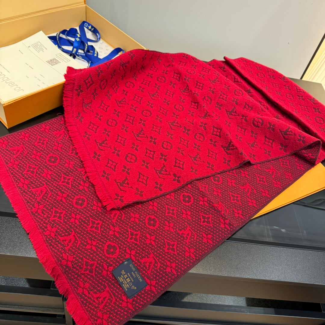 wool floral Scarf for men - alternate angle view 7