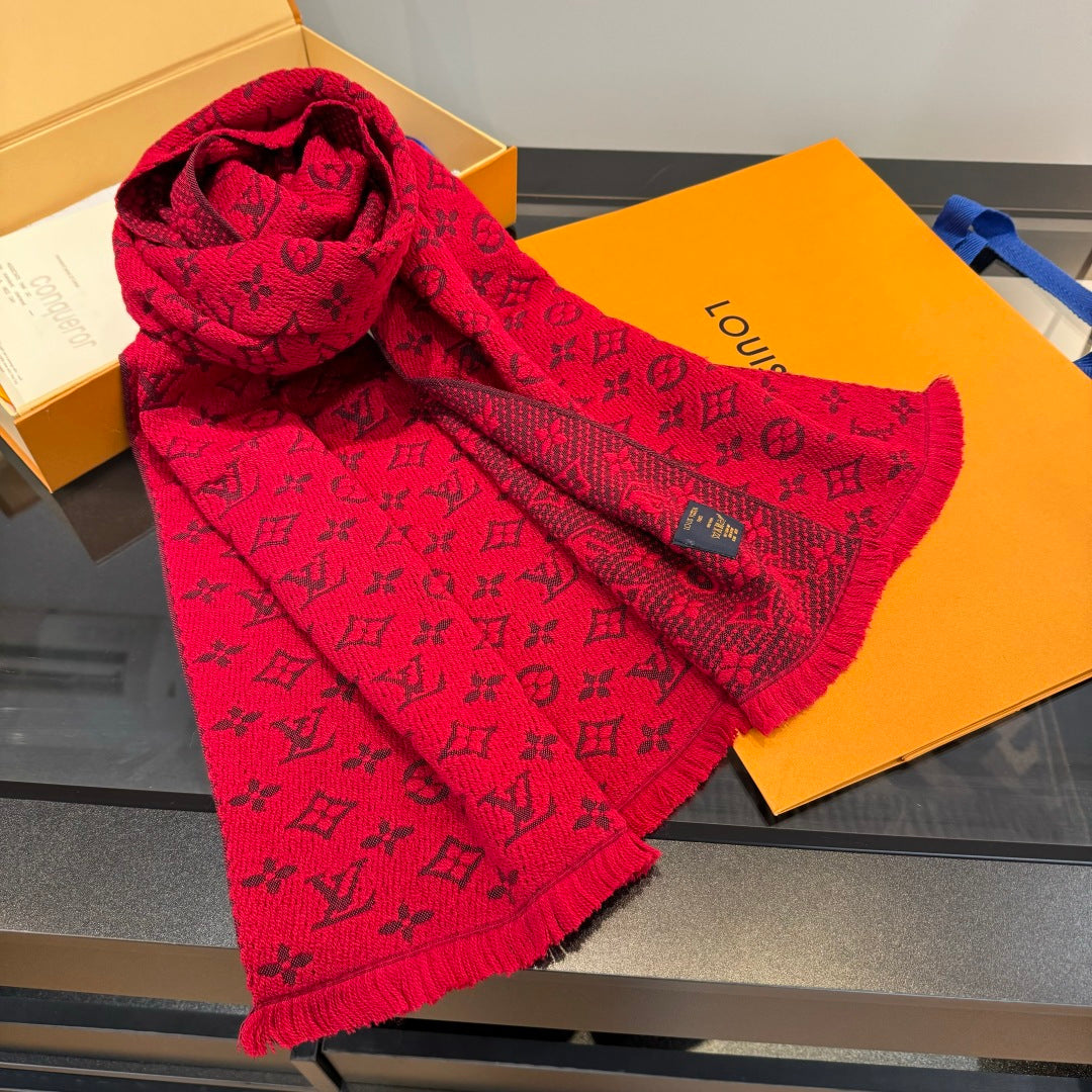 wool floral Scarf for men - alternate angle view 4