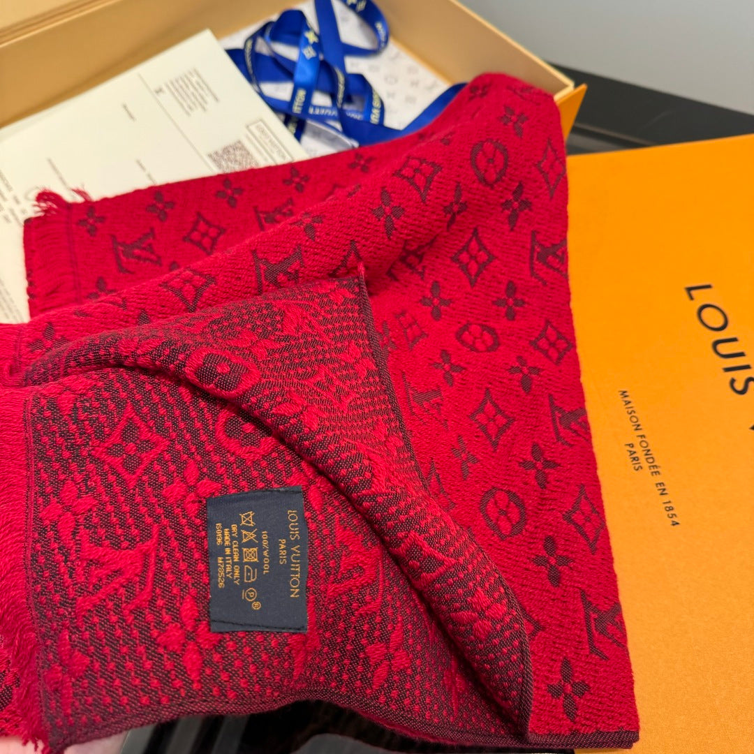 wool floral Scarf for men - alternate angle view 5
