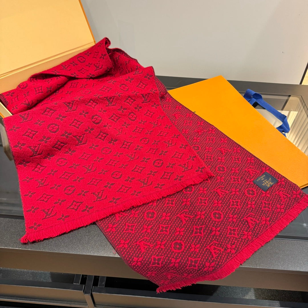 wool floral Scarf for men - alternate angle view 8