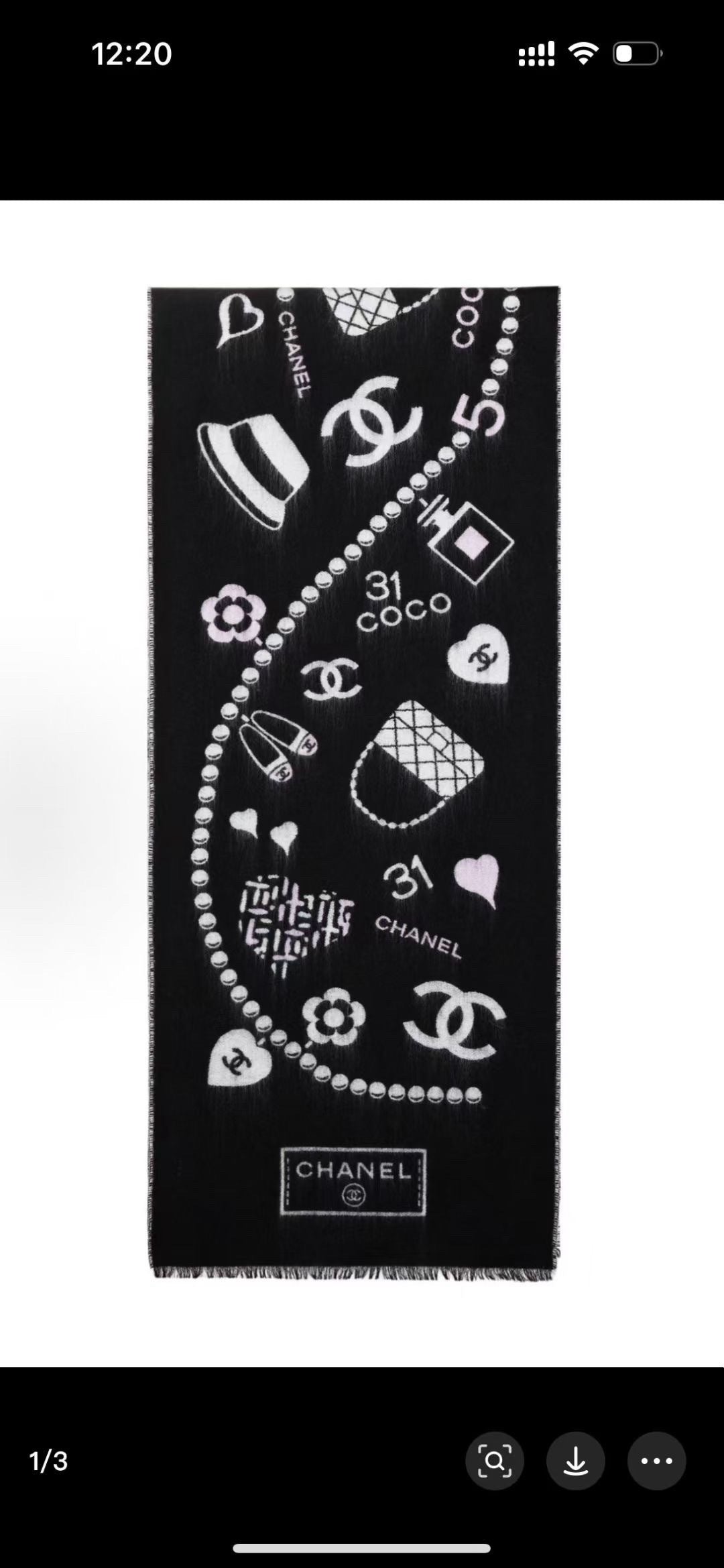 pearl Scarf for women - alternate angle view 2
