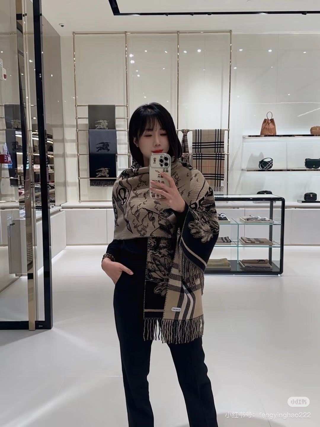 velvet floral Shawl for women - alternate angle view 2