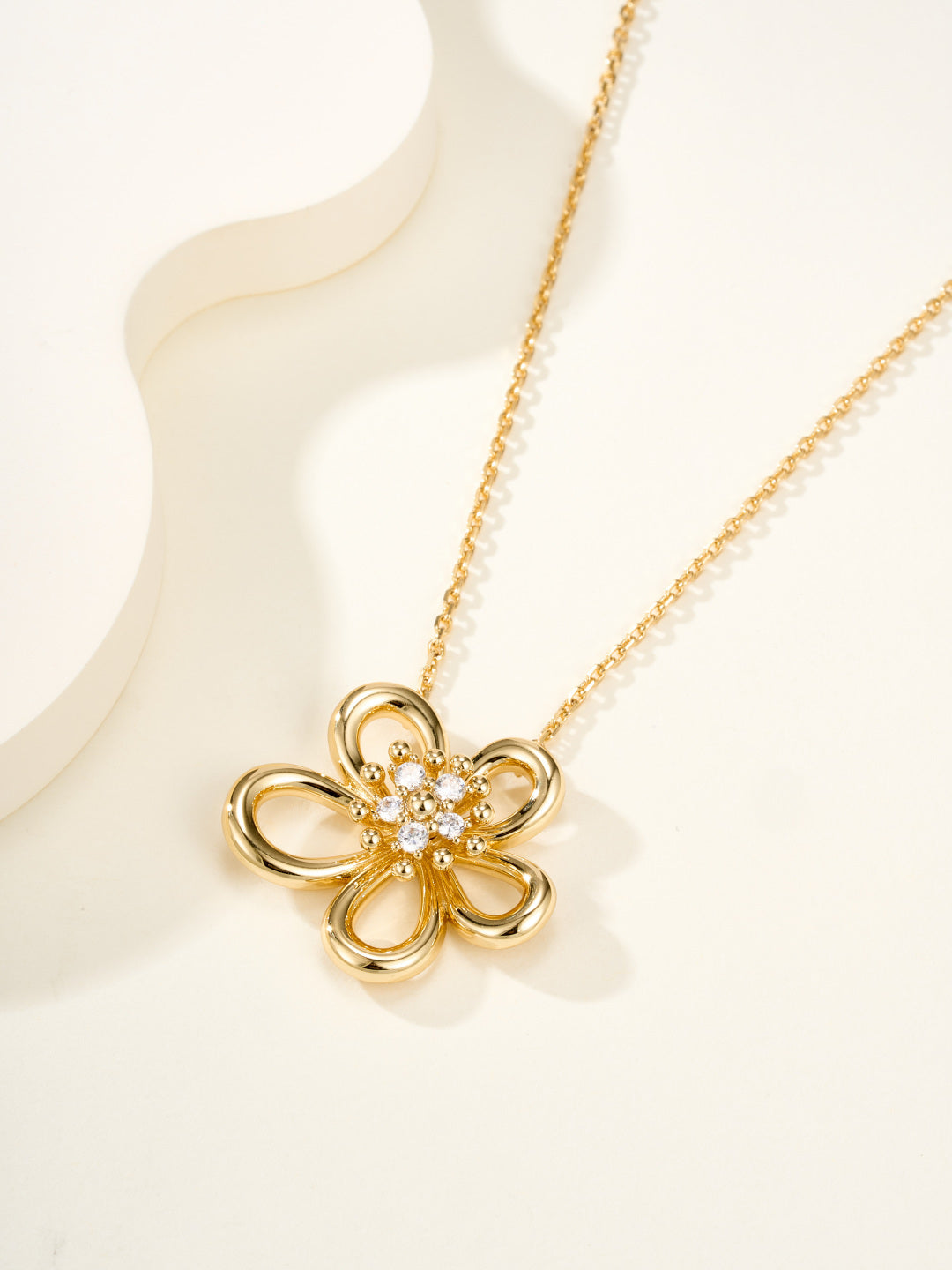 gold metal floral Brooch for women - alternate angle view 7