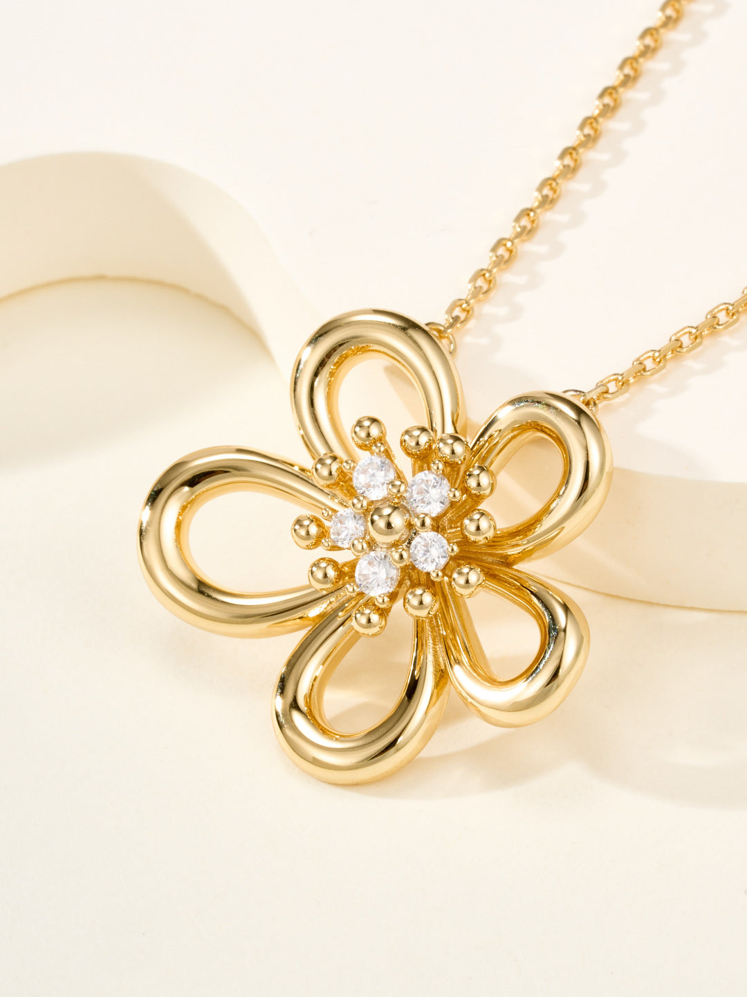 gold metal floral Brooch for women - alternate angle view 6