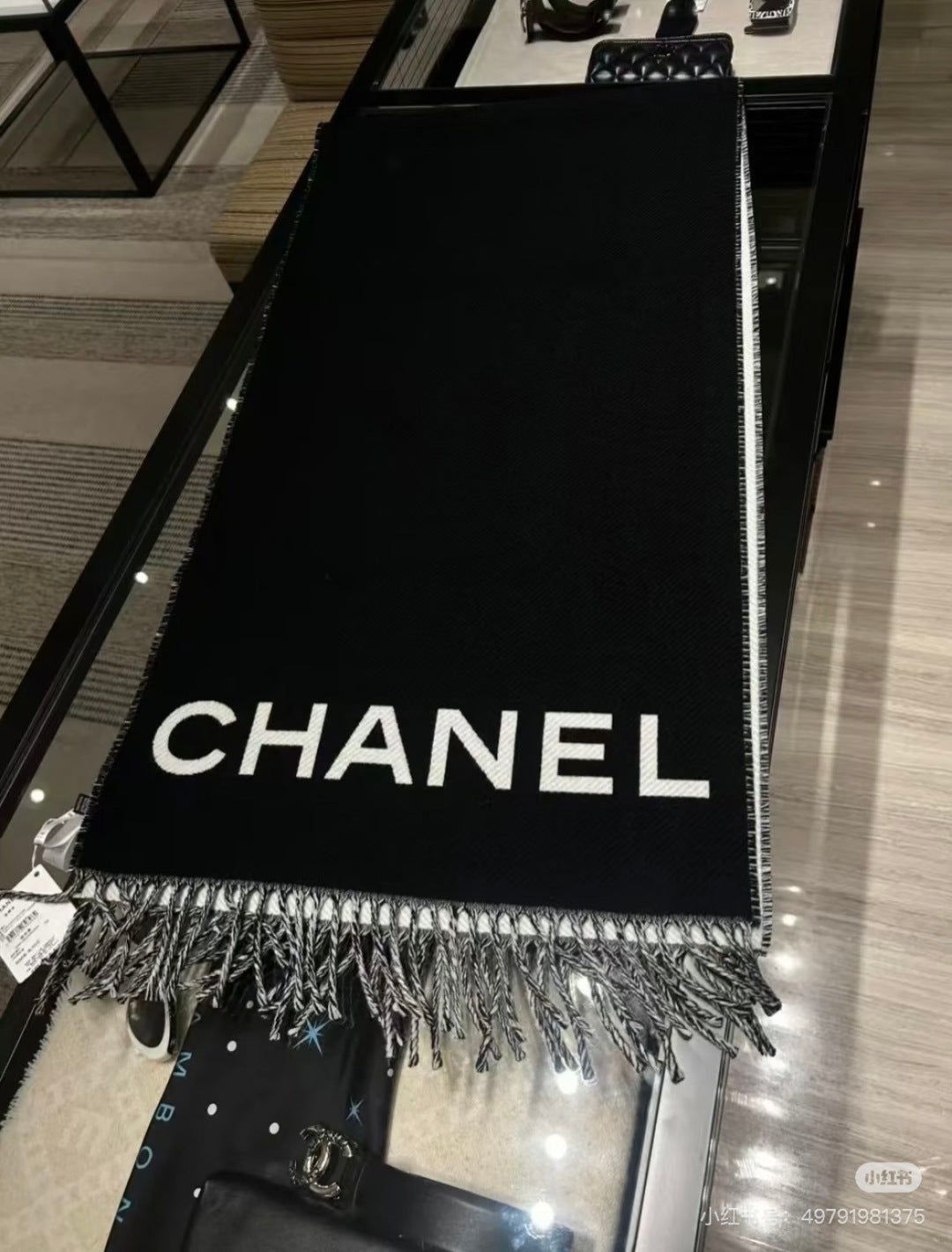 black and white velvet elegant fashion accessory for women - alternate angle view 6