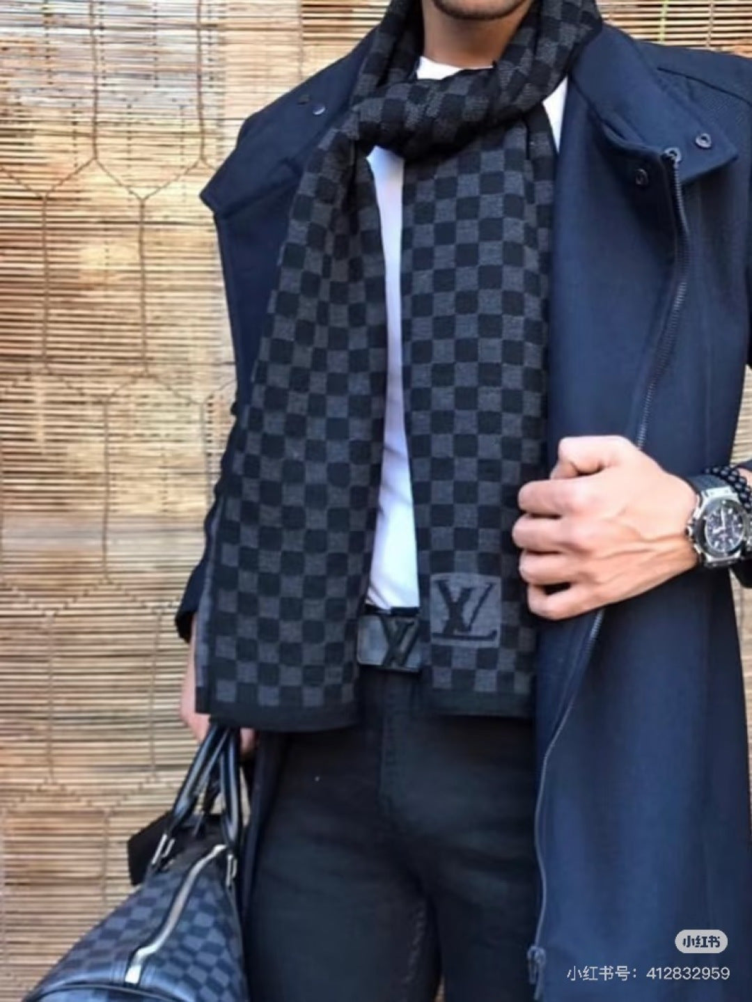 black velvet luxury Coat for men - product detail view