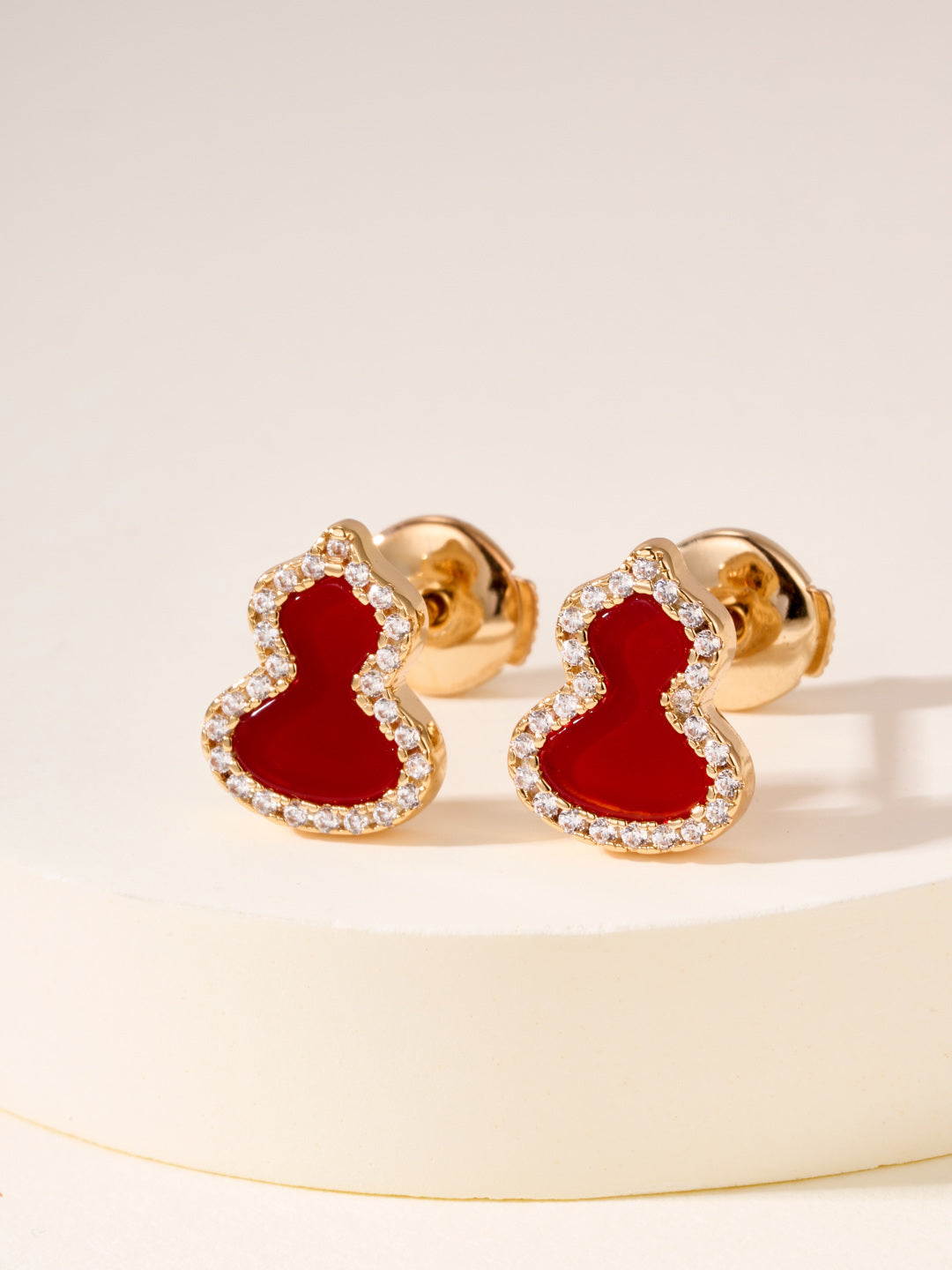 shell Stud Earrings for women - alternate angle view 2