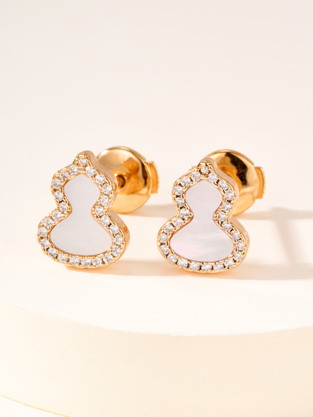 shell Stud Earrings for women - alternate angle view 4